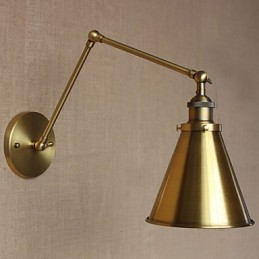 Apliques de pared Luces oscilantes Lámparas de pared de lectura Estilo mini Cabaña rústica Metal