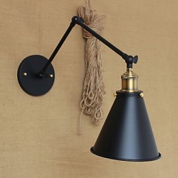 Apliques de pared Luces oscilantes Lámparas de pared de lectura Estilo mini Cabaña rústica Metal
