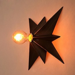 Lámpara de pared moderna personalizada con iluminación de estrella de cinco puntas para vivienda infantil
