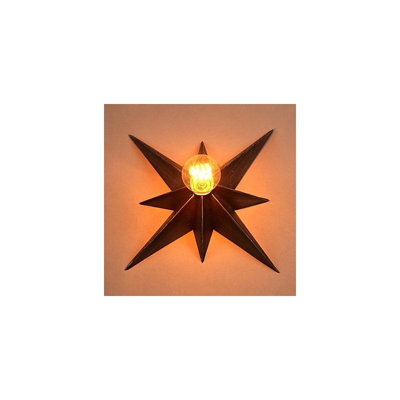 Lámpara de pared moderna personalizada con iluminación de estrella de cinco puntas para vivienda infantil