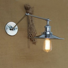 Apliques de pared Luces oscilantes Lámparas de pared de lectura Estilo mini Rústico Lodge Metal