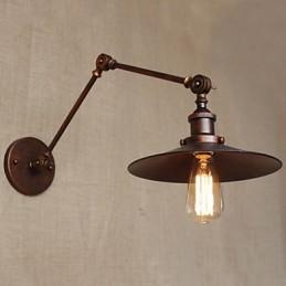 Apliques de pared Luces oscilantes Lámparas de pared de lectura Estilo mini Rústico Lodge Metal