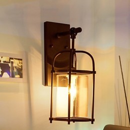 Lámparas creativas de estilo industrial, lámparas de pared estilo norteamericano con bombilla Edison tipo flauta, luces decorativas para barra interior.