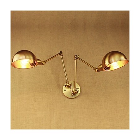 Lámpara de pared de hierro con brazo largo y luz cálida para sala de estar, estilo rural, moderno y nostálgico de bronce Lámpara de pared de hierro con brazo largo y luz cálida para sala de estar, estilo rural, moderno y nostálgico de bronce