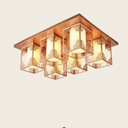 Lámparas de techo de hierro de estilo chino que crean un ambiente de iluminación.