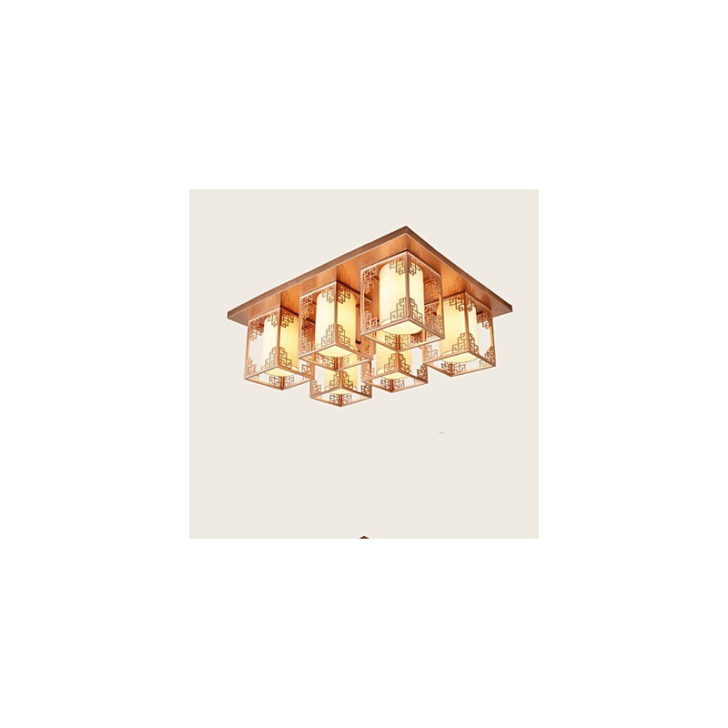 Lámparas de techo de hierro de estilo chino que crean un ambiente de iluminación.