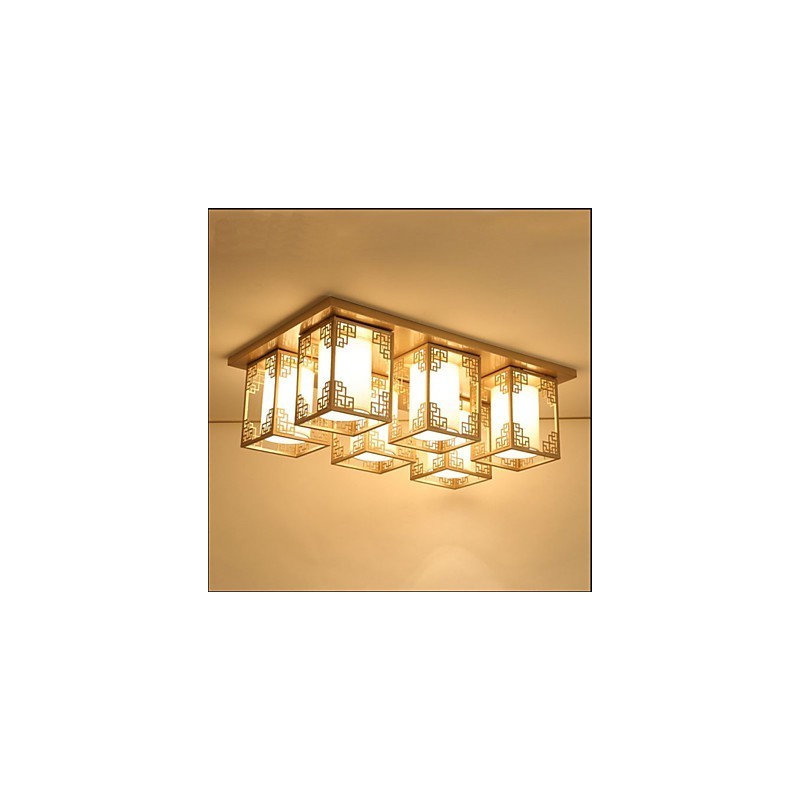 Lámparas de techo de hierro de estilo chino que crean un ambiente de iluminación.