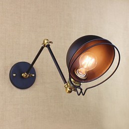 Apliques de pared Luces oscilantes Lámparas de pared de lectura Estilo mini Rústico Lodge Metal