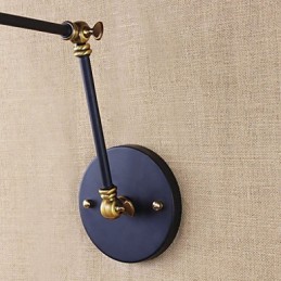 Apliques de pared Luces oscilantes Lámparas de pared de lectura Estilo mini Rústico Lodge Metal