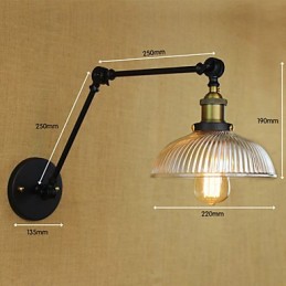 Apliques de pared Luces oscilantes Lámparas de pared de lectura Estilo mini Rústico Lodge Metal