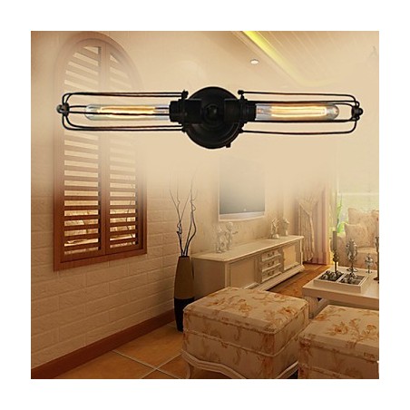 Lámpara de pared con chimenea clásica tradicional en miniatura