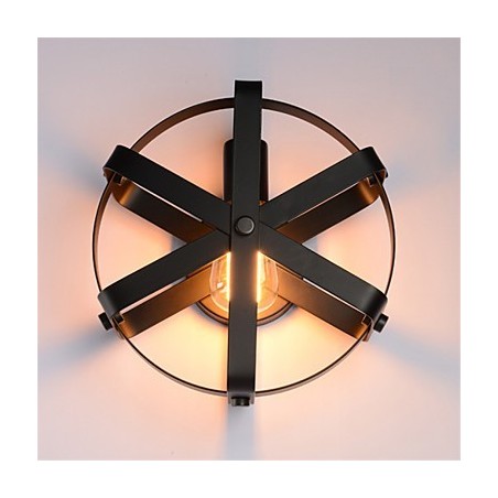 Nuevo aplique de pared redondo industrial de estilo vintage para balcón, loft, entrada, pasillo, dormitorio, lámpara de pared Nuevo aplique de pared redondo industrial de estilo vintage para balcón, loft, entrada, pasillo, dormitorio, lámpara de pared