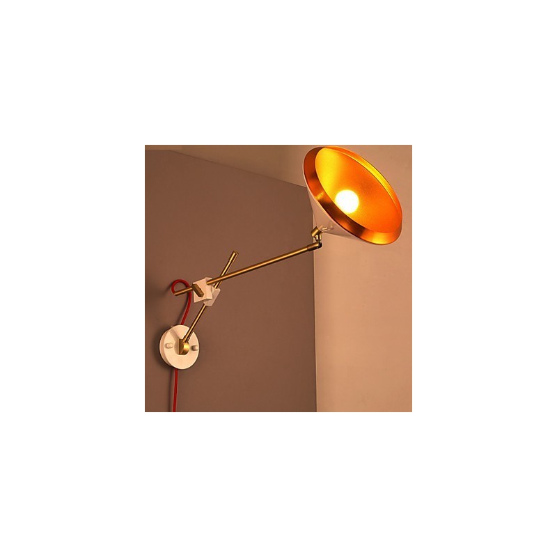 Lámpara de pared plegable con brazo basculante de hierro forjado de estilo rural industrial que restaura las antiguas costumbres.