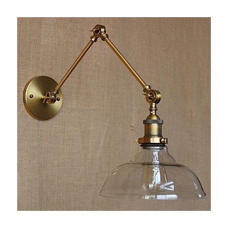 Lámpara de diseño estilo LOFT, moderna lámpara de pared decorativa de café de vidrio y bronce. Lámpara de diseño estilo LOFT, moderna lámpara de pared decorativa de café de vidrio y bronce.