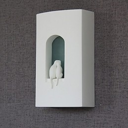 Lámpara de pared moderna blanca de moda, lámpara de pared para mesita de noche, lámpara de espejo, lámpara de pared para dormitorio