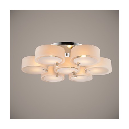 Lámpara de techo moderna contemporánea de 7 luces de metal con montaje empotrado Lámpara de techo moderna contemporánea de 7 luces de metal con montaje empotrado