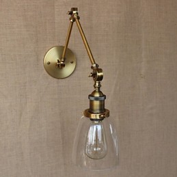 Aplique de pared decorativo de bronce antiguo, estilo retro vintage, exclusivo, para vestíbulo de hotel, dormitorio y mesita de noche.