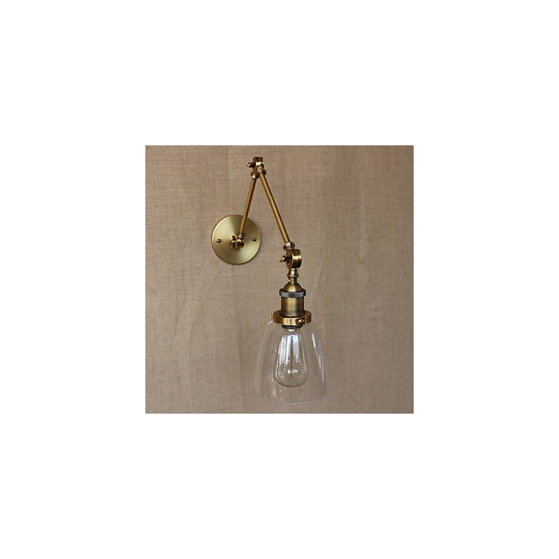 Aplique de pared decorativo de bronce antiguo, estilo retro vintage, exclusivo, para vestíbulo de hotel, dormitorio y mesita de noche.
