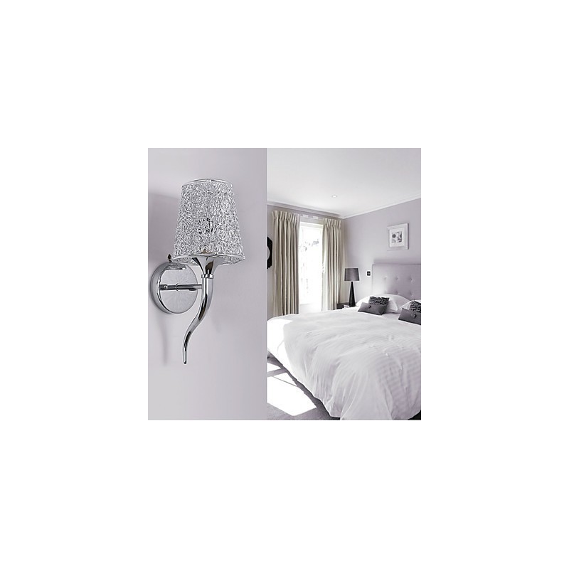 Lámpara de noche plateada, lámpara de pared para lectura, sifón de plomería, luz de espejo de fondo