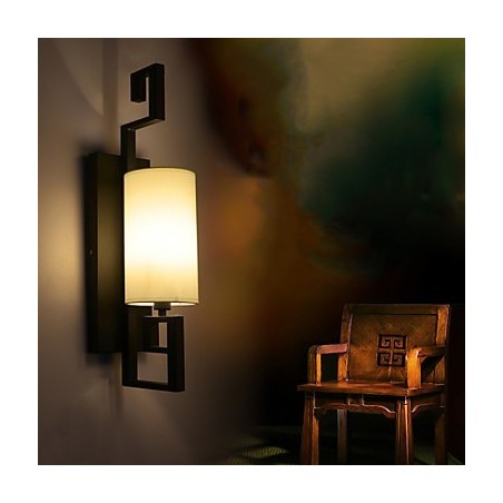Lámpara antigua de estilo americano moderno para sala de estar, dormitorio, hotel, lámpara de pared de tela blanca. Lámpara antigua de estilo americano moderno para sala de estar, dormitorio, hotel, lámpara de pared de tela blanca.