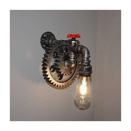 Lámpara de pared de pasillo de bar de restaurante con barra de hierro creativa, lámpara de pared de loft, equipo industrial, personalidad para hacer las viejas tuberías de agua Lámpara de pared de pasillo de bar de restaurante con barra de hierro creativa, lámpara de pared de loft, equipo industrial, personalidad para hacer las viejas tuberías de agua