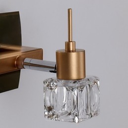 Iluminación de baño de cristal moderna contemporánea G4 de metal
