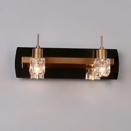 Iluminación de baño de cristal moderna contemporánea G4 de metal