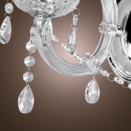 Elegante lámpara de pared de cristal con 2 luces