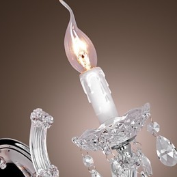 Elegante lámpara de pared de cristal con 2 luces