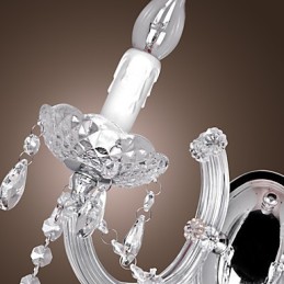 Elegante lámpara de pared de cristal con 2 luces
