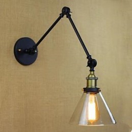 Lámpara de pared de cristal de estilo rústico restaurando antiguas costumbres, para restaurante, cafetería o decoración.