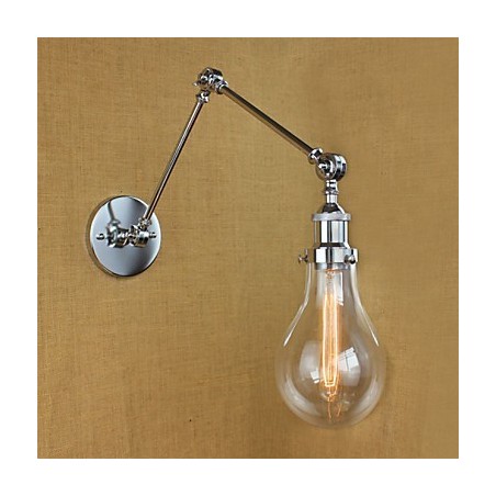 Lámpara de pared retro telescópica de cristal cromado Lámpara de pared retro telescópica de cristal cromado