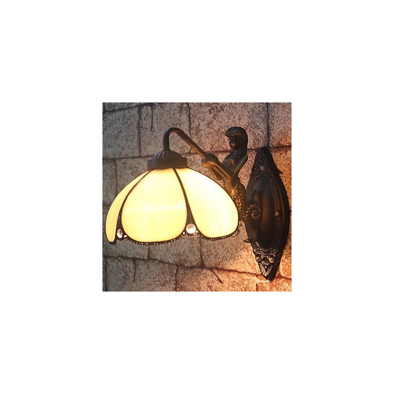 Lámpara de pared de hierro forjado creativa, estilo rural, estilo europeo