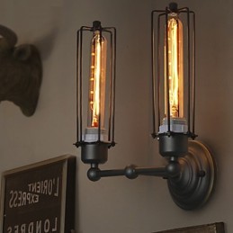 Lámpara de pared de hierro estilo loft americano estilo retro industrial con luces artísticas