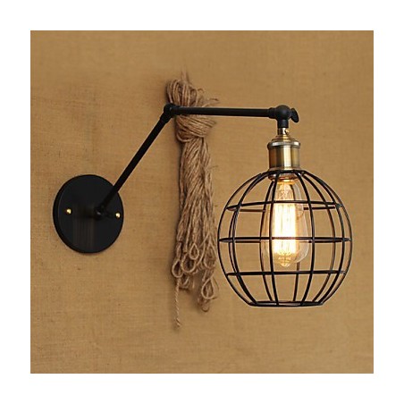Apliques de pared Luces oscilantes Lámparas de pared de lectura Estilo mini Rústico Lodge Metal Apliques de pared Luces oscilantes Lámparas de pared de lectura Estilo mini Rústico Lodge Metal