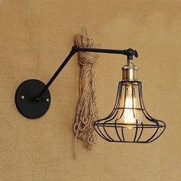 Apliques de pared Luces oscilantes Lámparas de pared de lectura Estilo mini Rústico Lodge Metal