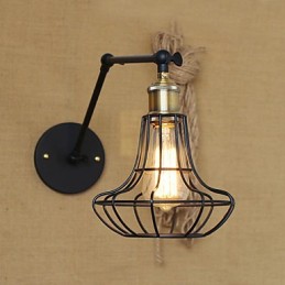 Apliques de pared Luces oscilantes Lámparas de pared de lectura Estilo mini Rústico Lodge Metal