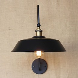 Lámpara creativa de hierro estilo country americano, estilo retro, redonda, industrial, para sala de estar, balcón, pasillo, escaleras, decoración de habitación