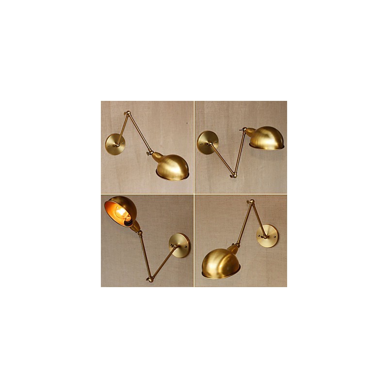 Aplique de pared decorativo de alta gama, de doble brazo, estilo industrial americano