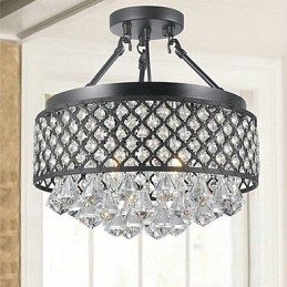 Lámpara empotrada de metal con pintura de cristal clásica tradicional