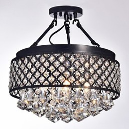 Lámpara empotrada de metal con pintura de cristal clásica tradicional