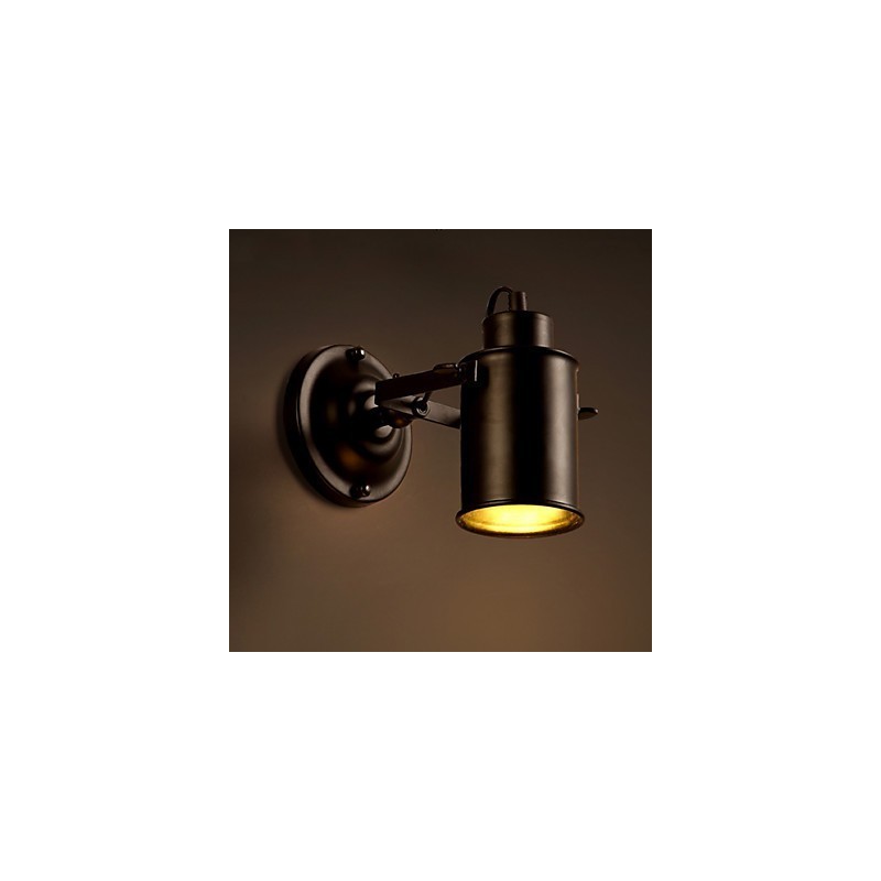 Lámpara de pared vintage industrial de hierro forjado negro, lámpara de pared retro, lámpara de pared para pasillo, iluminación de pared