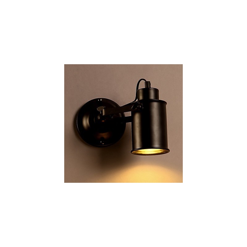 Lámpara de pared vintage industrial de hierro forjado negro, lámpara de pared retro, lámpara de pared para pasillo, iluminación de pared