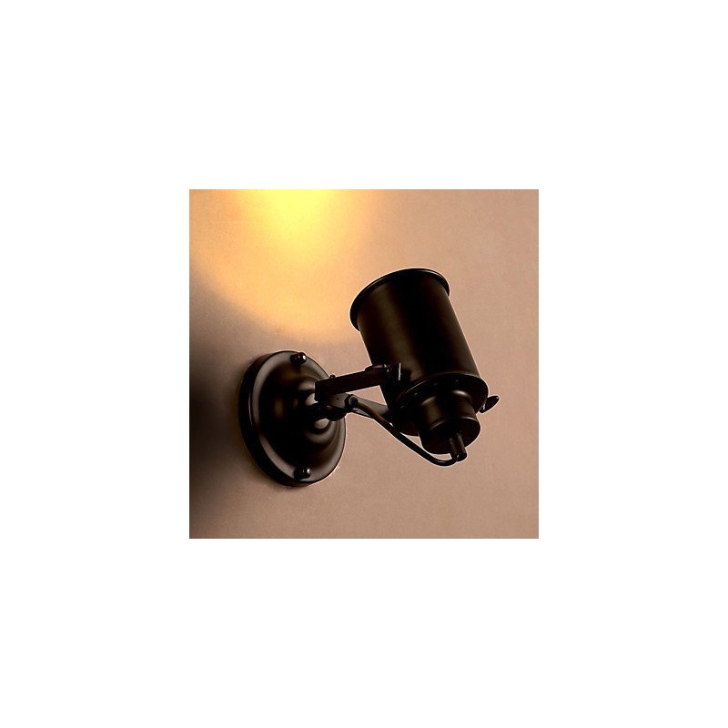 Lámpara de pared vintage industrial de hierro forjado negro, lámpara de pared retro, lámpara de pared para pasillo, iluminación de pared