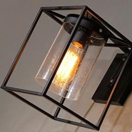 Lámpara de pared de cristal con burbujas y gotas de lluvia, estilo nórdico, con personalidad de estilo loft americano