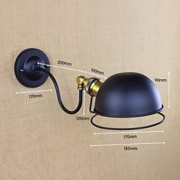 Apliques de pared Luces oscilantes Lámparas de pared de lectura Estilo mini Cabaña rústica Metal