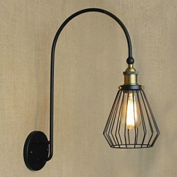 Lámpara de pared decorativa de un solo cabezal, creativa, estilo retro mediterráneo nórdico.
