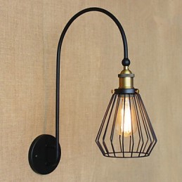 Lámpara de pared decorativa de un solo cabezal, creativa, estilo retro mediterráneo nórdico.