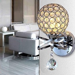 Apliques de pared de cristal modernos contemporáneos G9 de metal