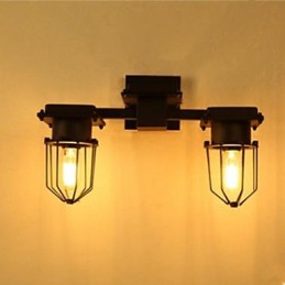Lámpara de pared de hierro forjado para pasillo, escalera y cabecera de cama.